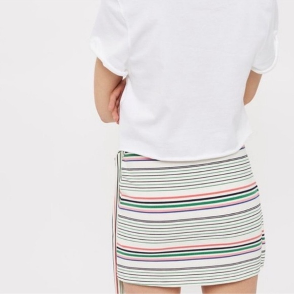 Bright Stripe Wrap Skirt NWOT - Picture 2 of 11